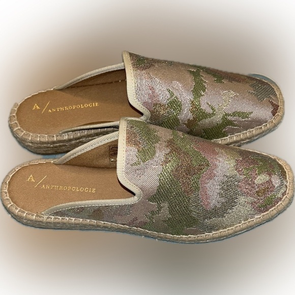 Anthropologie Glittered Camo Espadrilles Size 6.5 - Picture 4 of 8
